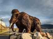 The monument "Time" is a version of the so-called "imperial" mammoth, who lived in the past on these lands