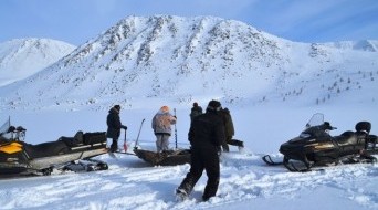 Winter Ural fishing